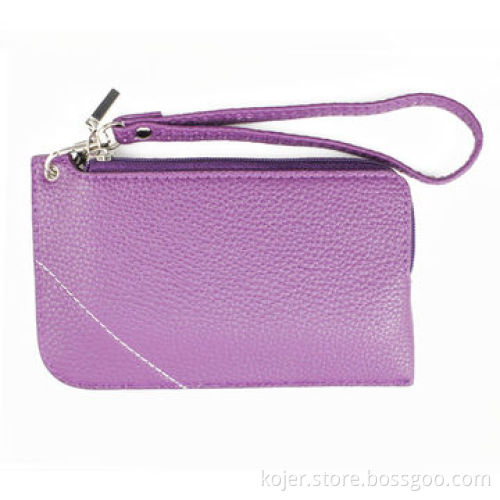 Universal Case Mobile Phone Pouch, Made of PU Leather, with Zipper and Lanyard